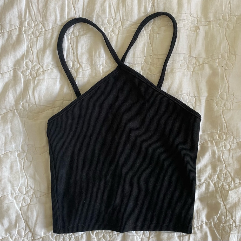 Zara black crop top